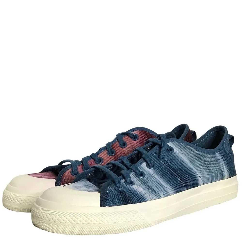 Adidas Nizza Corduroy Tie Dye‎ Low Top Sneakers Women Sz 7 Blue Pink White